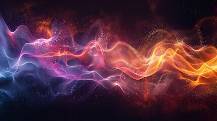 Obraz premium Artistic interpretations of sound waves and music visualization.