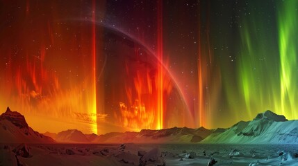 Auroras as seen from different planets' skies.
