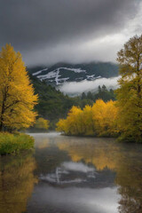 Fototapeta premium Rain droplets that fall in nature