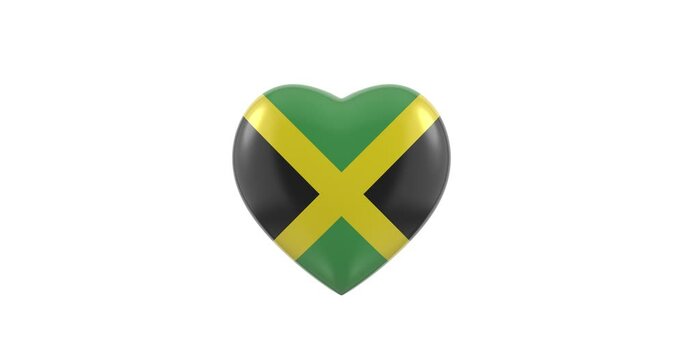 Pulsating Jamaica flag heart