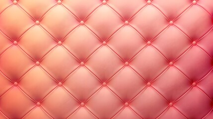 Elegant Pink Leather Upholstery Texture with Diamond Pattern and Buttons for Luxurious Interior Design