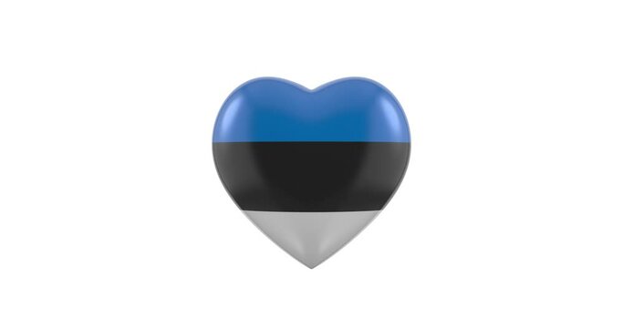 Pulsating Estonia flag heart