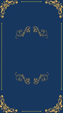 Vertical video of floral frame animation template. Botanical flower foliage background. Suitable for online greetings or wedding invitations on social media. Ve054