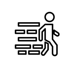  jogging line icon