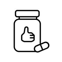 supplement line icon