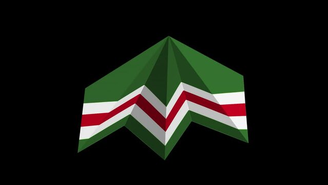 Chechen Repub lic of Ichkeria Flag Paper Airplane With Alpha Channel