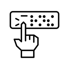 Obraz premium read braille line icon