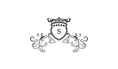 Crown Star Leaves Alphabetical Logo