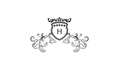 Crown Star Leaves Alphabetical Logo