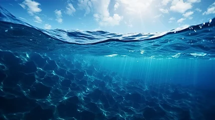 Zelfklevend Fotobehang View of wavy ocean or sea water © Maruf