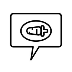  talking about vegetable food line icon