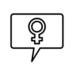 talking about women line icon