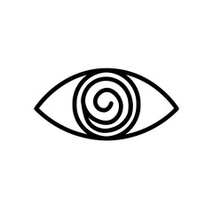 hypnosis symbol line icon