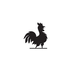 Obraz premium rooster logo icon vector template