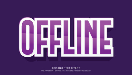 offline editable text effect template vector design with abstract style
