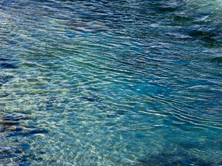 渓流の川面　水面　水流