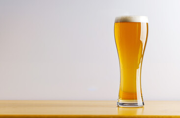 Beer on the bar: Refreshing brew on a table