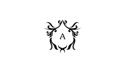 Luxury Bull Head Icon Alphabetical Logo