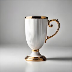 gold cup isolated on white background