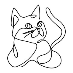 고양이 아웃라인