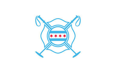 Emblem badge Chicago polo logo, chicago polo logo vintage retro style