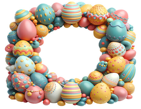 Candy-coated easter egg: easter egg bliss, sweet candy egg treasures, sweet spring surprises, egg image PNG - transparent background. 