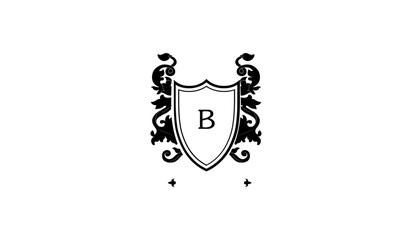 Luxury Shield With Sword Alphabetical Logo