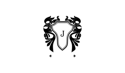 Luxury Key Shaped wings Alphabetical Logo