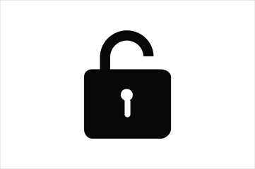 unlock icon flat vector icon security concept