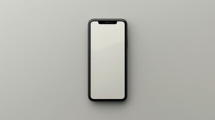 Smartphone mockup white screen mobile phone. AI