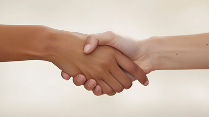 Handshake on business agreement