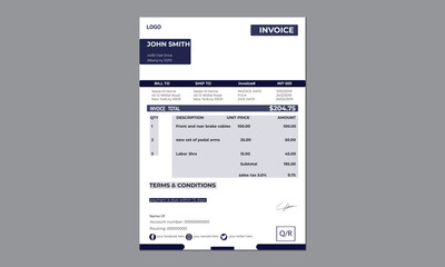 Invoice Template Design is very easy to use and change text,color,size,look and everything,