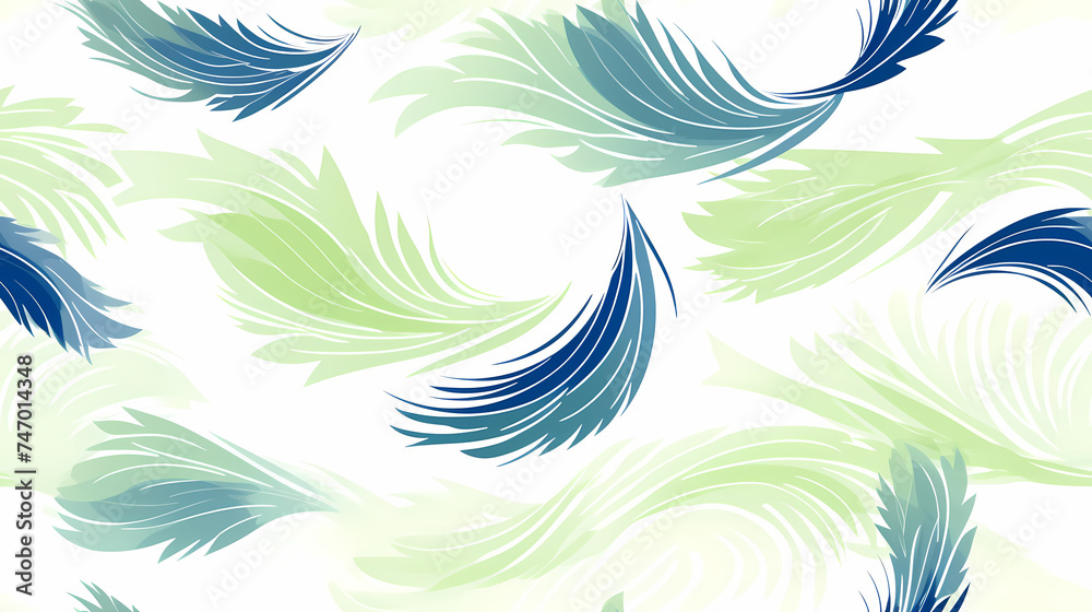 Poster seamless pattern of feathers
