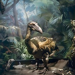 extinct bird dino 