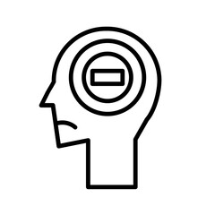 empty mind line icon