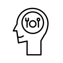  food thoughts line icon