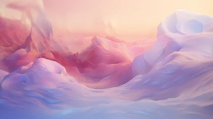 Fotobehang Soft gradients melting into each other, forming a dreamy and ethereal abstract landscape © tahira