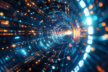 Fototapeta premium interior fiber optic image concept, AI generated