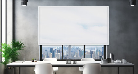 Fototapeta na wymiar Modern Conference Room with City View