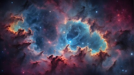 Obraz na płótnie Canvas fire and nebula
