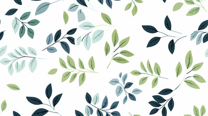 seamless floral pattern with leaves