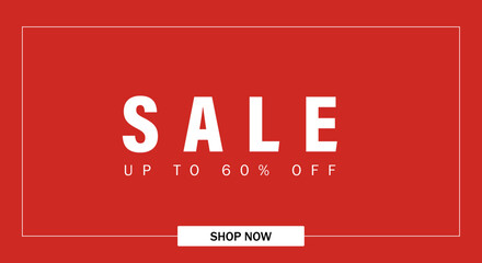 Sale banner up to 60% off web banner