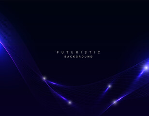 Abstract colorful glossy furure wave background