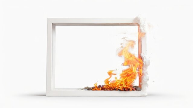 fire in a frame