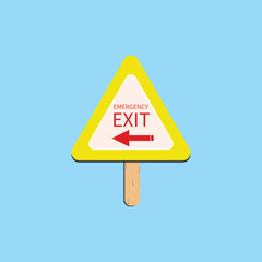 Emergency exit sign illustration