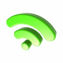 3D Wifi Icon. Wifi Signal icon 3d rendering. Wifi Symbol 3d illustration.  - 79
