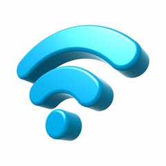 3D Wifi Icon. Wifi Signal icon 3d rendering. Wifi Symbol 3d illustration.  - 10
