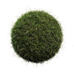 grass ball isolated on transparent background - 747031795