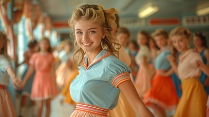 Cheerful 1960s School Dance