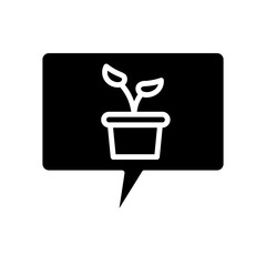 talk about plant solid icon